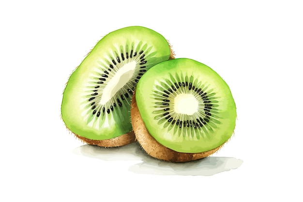 Vettore acquerello di kiwi disegno di illustrazione vettoriale