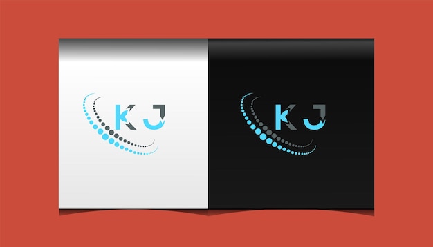 Kj initial modern logo design vector icon template