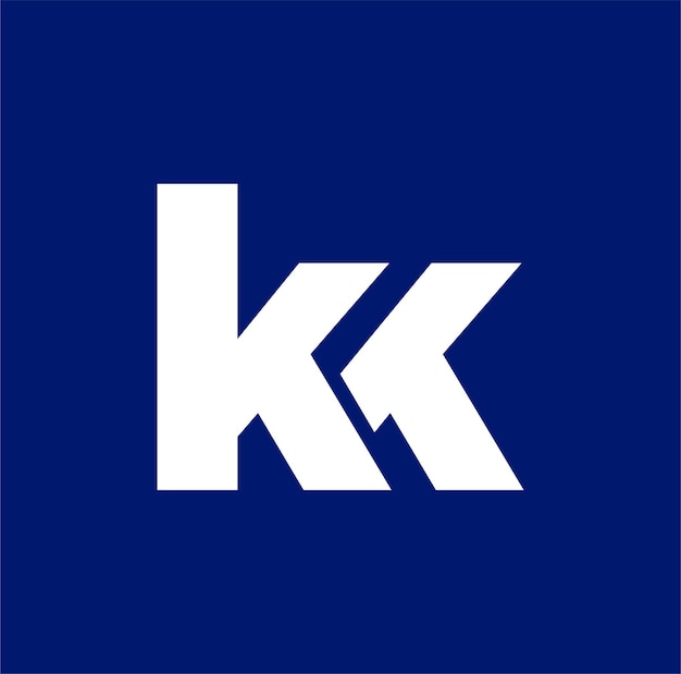 KK brand name vector icon KK typography