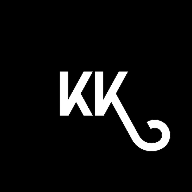 KK letter logo design on black background KK creative initials letter logo concept kk letter design KK white letter design on black background K K k k logo