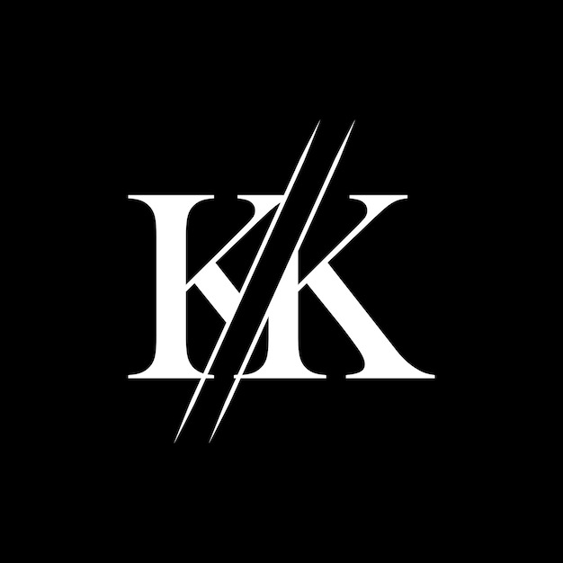 KK 文字ロゴ デザイン テンプレート要素 KK 文字ベクトルのロゴ