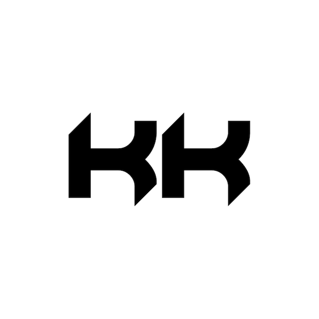 KK モノグラムロゴ デザイン文字 テキスト名 シンボル モノクロロゴタイプ アルファベット文字 シンプルロゴ