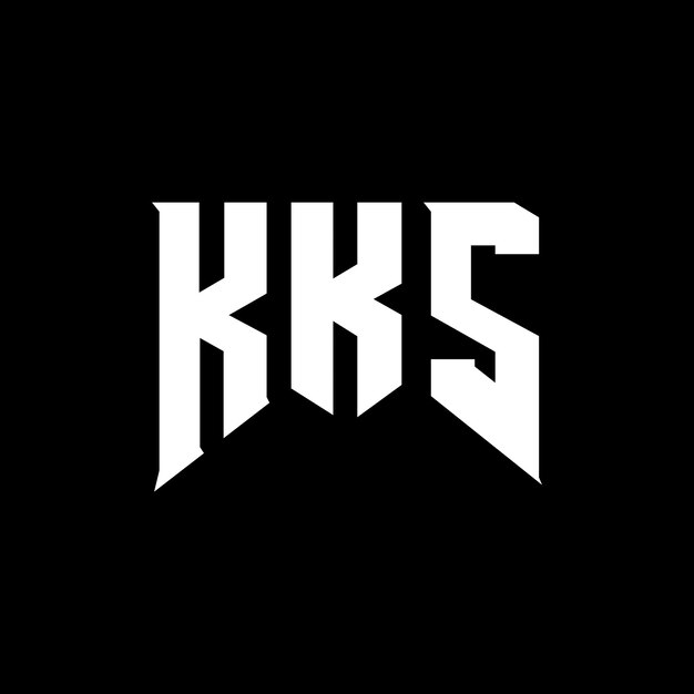 ロゴデザイン 黒と白の色の組み合わせ KKSロゴ ベクトル KKSデザイン アイコン KKSアルファベット KKS タイポグラフィー ロゴデザイン