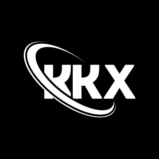 벡터 kkx 로고: kkx 문자, kkx 글자 로고 디자인, kkx 이니셜, 원과 대문자 모노그램 로고, kkx 타이포그래피, 기술 비즈니스 및 부동산 브랜드