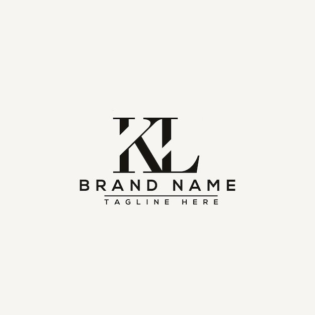 KL Logo Design Template Vector Graphic Branding Element