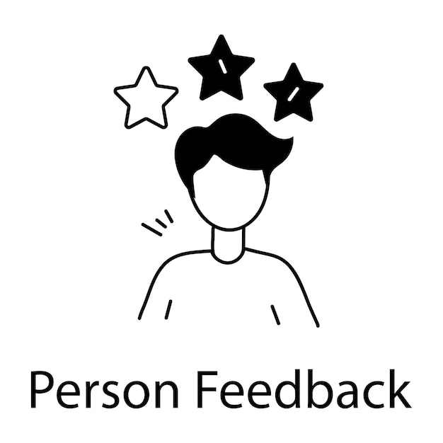 Klaar om lineair icoon van persoon feedback te gebruiken