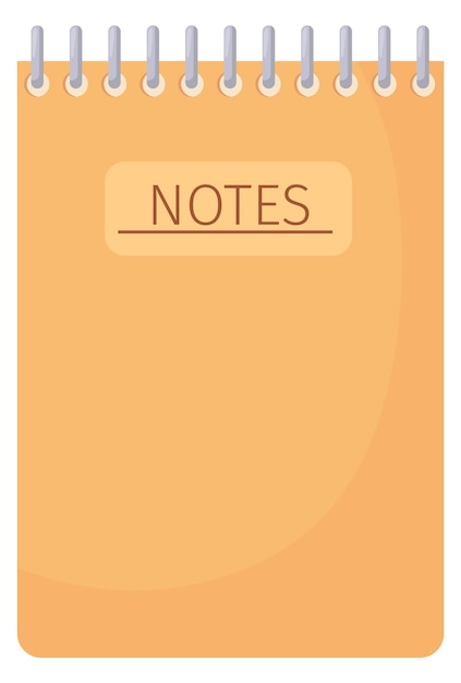 Vector kladblok cartoon pictogram notities papieren dagboek notitieboekje geïsoleerd op een witte achtergrond