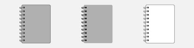 Vector kladblok vector set dagboek of boek