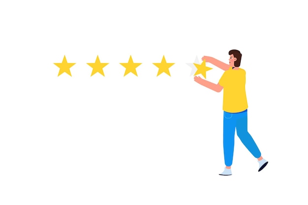 Klantbeoordeling Bruikbaarheid Evaluatie Feedback Beoordelingssysteem iconep Vector illustratie