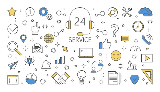 Klantenservice concept illustratie