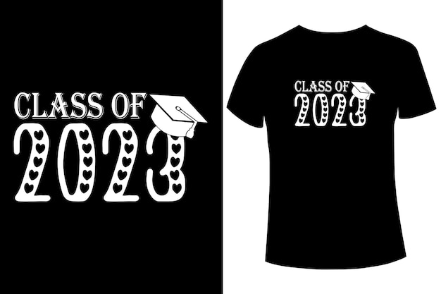 Vector klasse van 2023 t-shirt ontwerpsjabloon