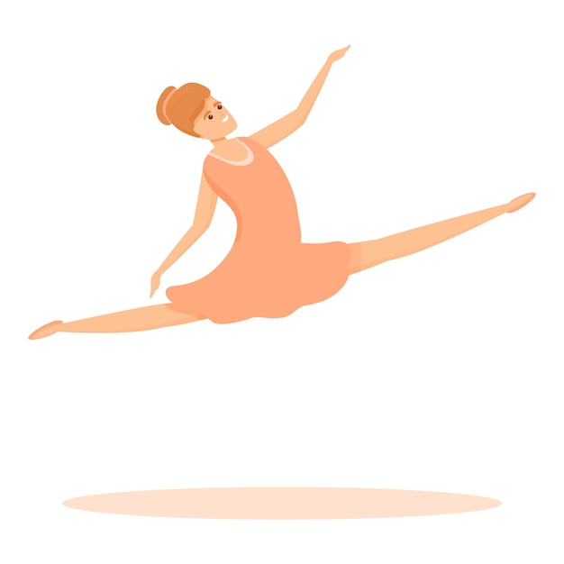 Vector klassen ballerina pictogram cartoon van klassen ballerina vector pictogram voor webdesign geïsoleerd op een witte achtergrond