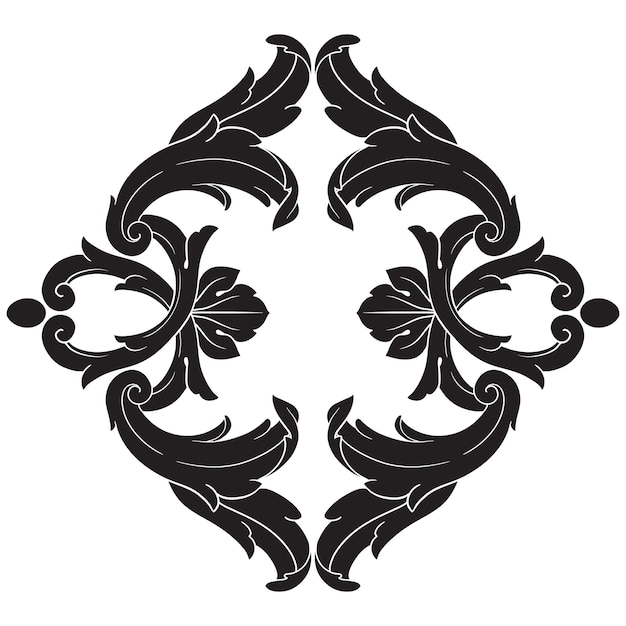 Vector klassiek barok ornament. decoratief ontwerpelement filigraan.