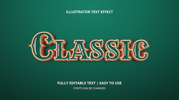 Klassiek bewerkbaar teksteffect