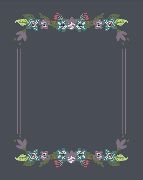 Klassiek bloemenframe illustratie achtergrondontwerp