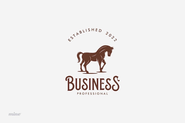 Klassiek elegant luxe paardenlogo