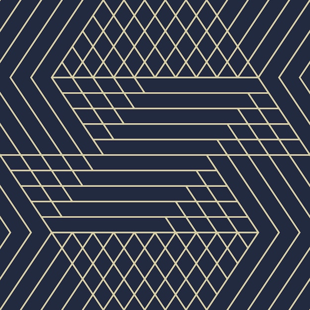 Klassiek luxe naadloos patroon met geometrische lijnen