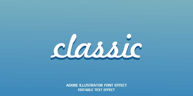 Klassiek vector bewerkbaar lettertype