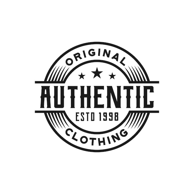 Klassiek Vintage Retro Label Badge logo-ontwerp voor stoffen kleding