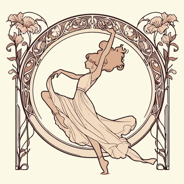 Klassieke Art Nouveau illustratie