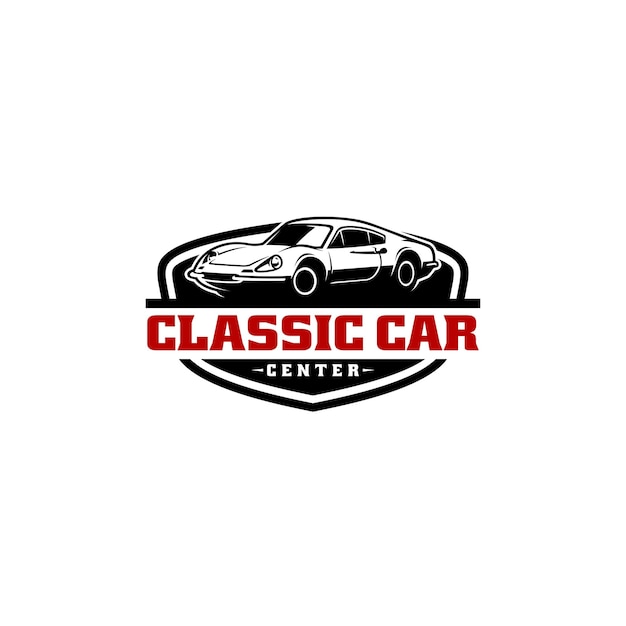 Klassieke auto illustratie logo vector