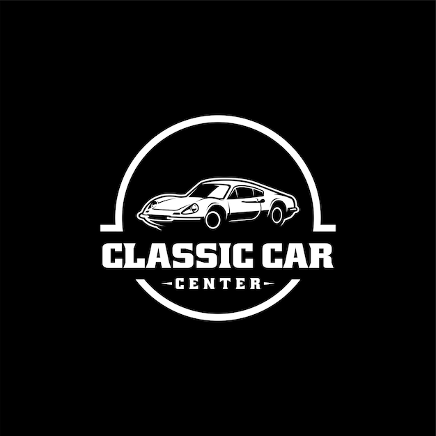 Klassieke auto illustratie logo vector