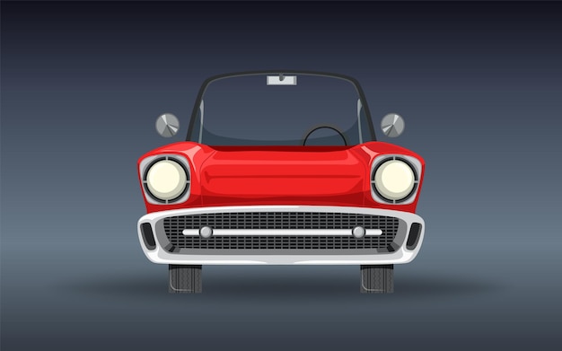 Klassieke auto op grijze achtergrond