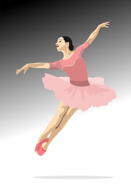 Klassieke balletdanser Kleur vector