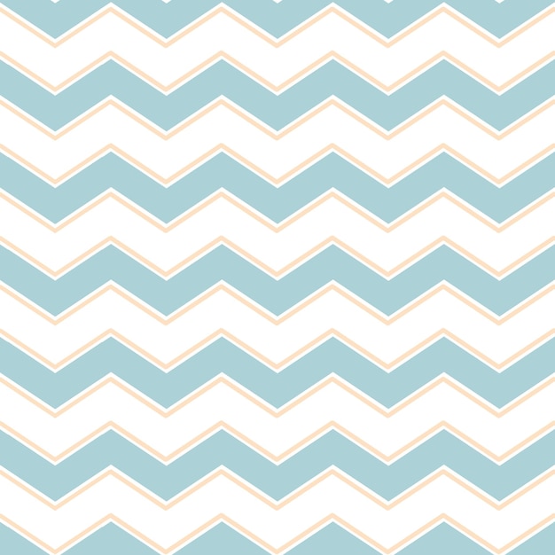 Klassieke chevron zigzag naadloze patroon nl licht pastel blauw gele kleuren memphis groepsstijl zachte achtergrond baby douche ontwerp templete vectorillustratie