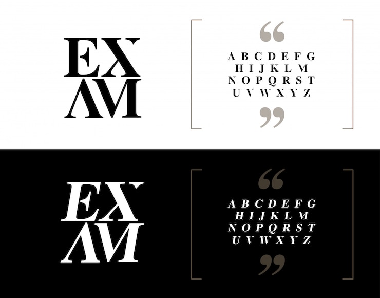 Vector klassieke elegante alfabetletters instellen.