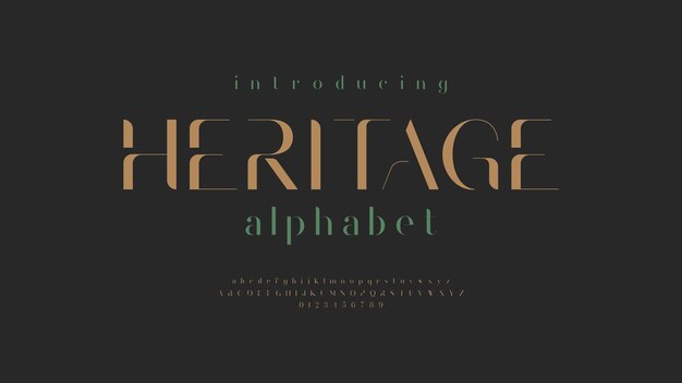 Klassieke elegante minimale letters modeontwerp Vintage typografie lettertype ontwerp Vector eps