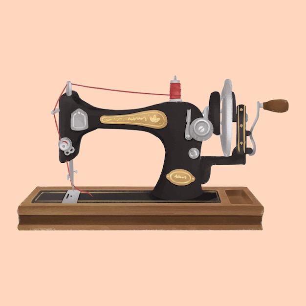 Klassieke en knappe retro kleermakermachine.