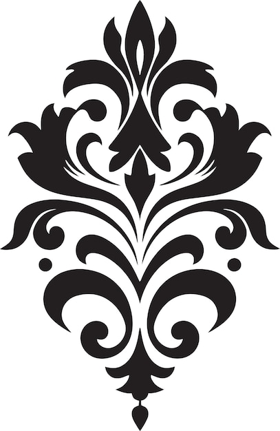 Klassieke etsen Zwart logo Filigree Elegante kunstzinnigheid Vintage Zwart embleem
