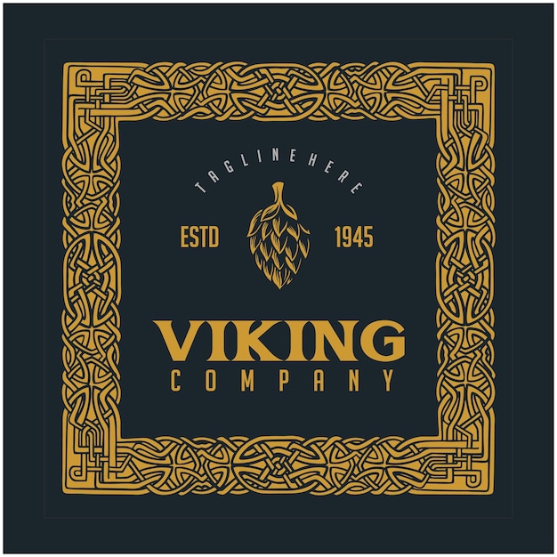 Klassieke frame viking ornament illustratie