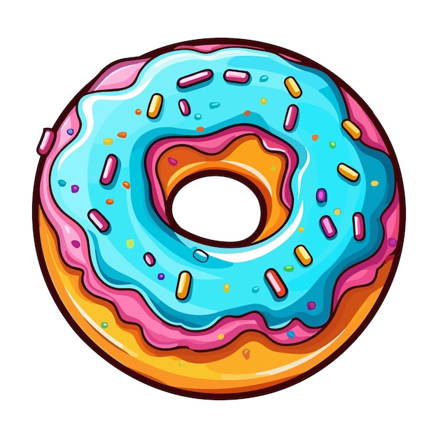 Klassieke geglazuurde donut sticker
