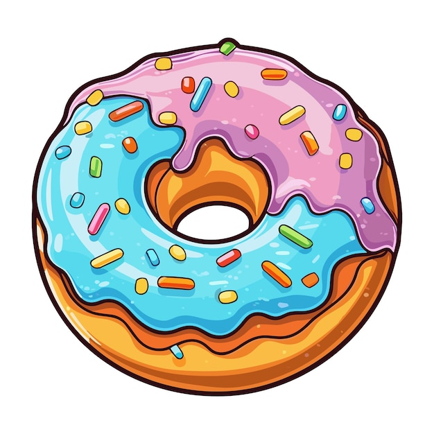 Klassieke geglazuurde donut sticker