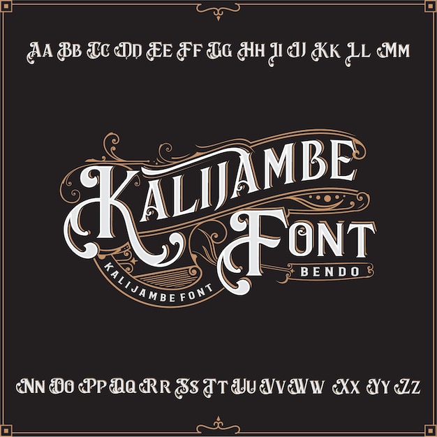 Klassieke lettertype vector a tot z