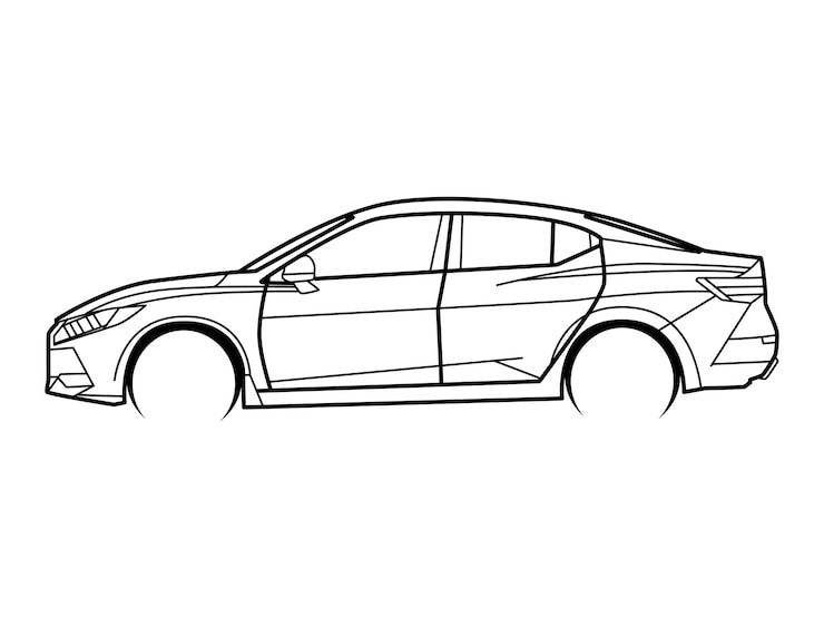 Vector klassieke sportwagen lijn kunst illustratie metaal kunst silhouet