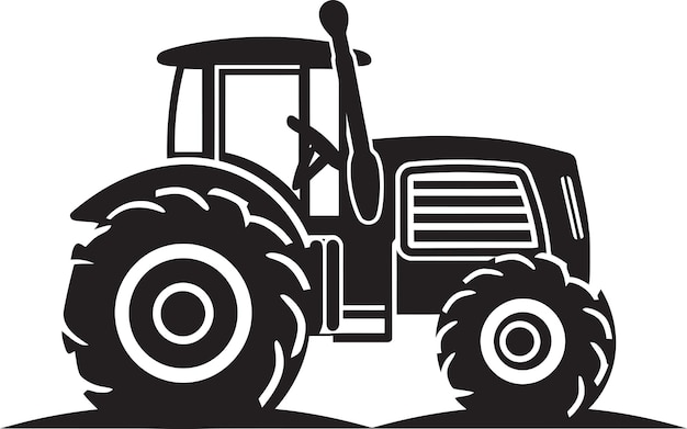 Vector klassieke tractor vector illustratie rustieke tractor tekening in monochroom