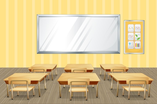 Klassikaal interieurontwerp met meubels en decoratie