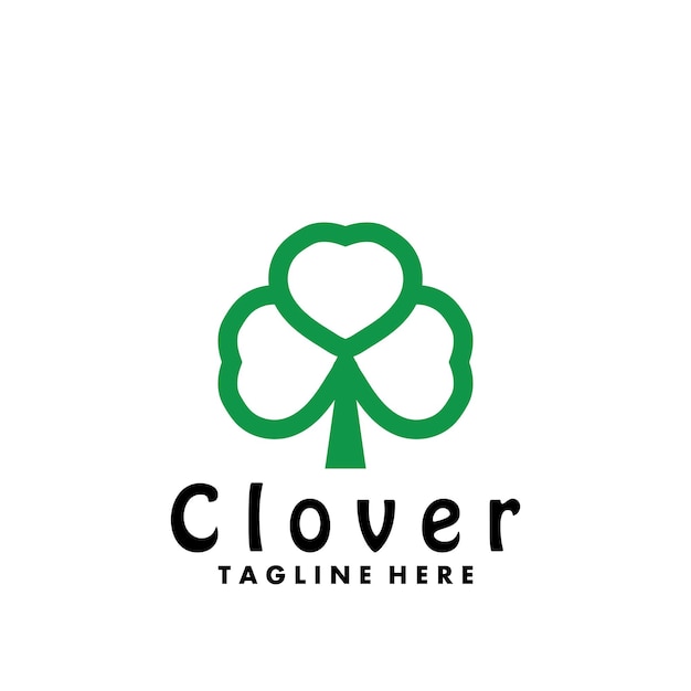 Klaver blad groen logo vector illustratie ontwerpsjabloon