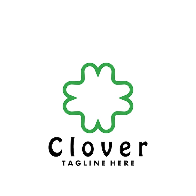 Klaver blad groen logo vector illustratie ontwerpsjabloon