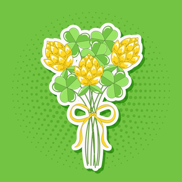 Klaver Boeket St Patricks Day Sticker