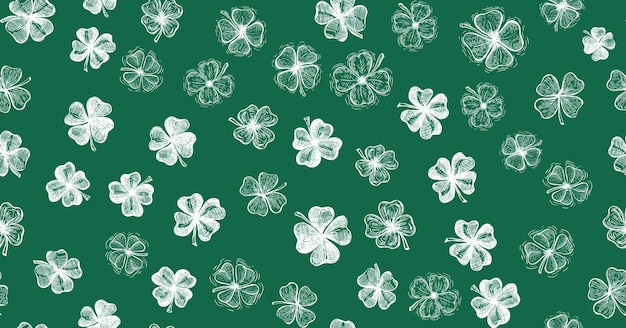 Klaver set St Patricks Day Handgetekende illustraties Vector