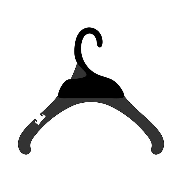 Vector kleding hanger hanger pictogram vector geïsoleerd op een witte achtergrond