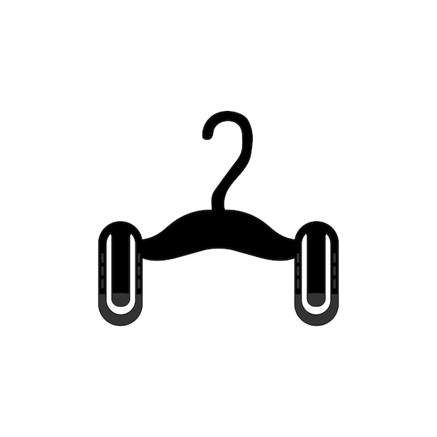 Kleding hanger hanger pictogram vector geïsoleerd op een witte achtergrond