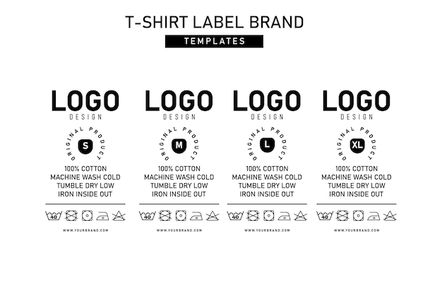 Kleding label tag concept geen grens vector ontwerp bewerkbaar