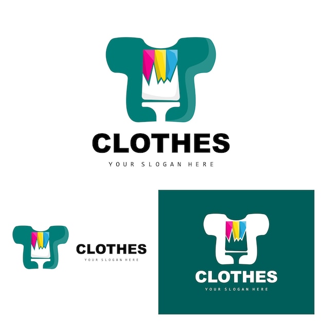 Kleding Logo Simple Style Shirt Design Kledingwinkel Vector Fashion Business Merk En Sjabloon Pictogram