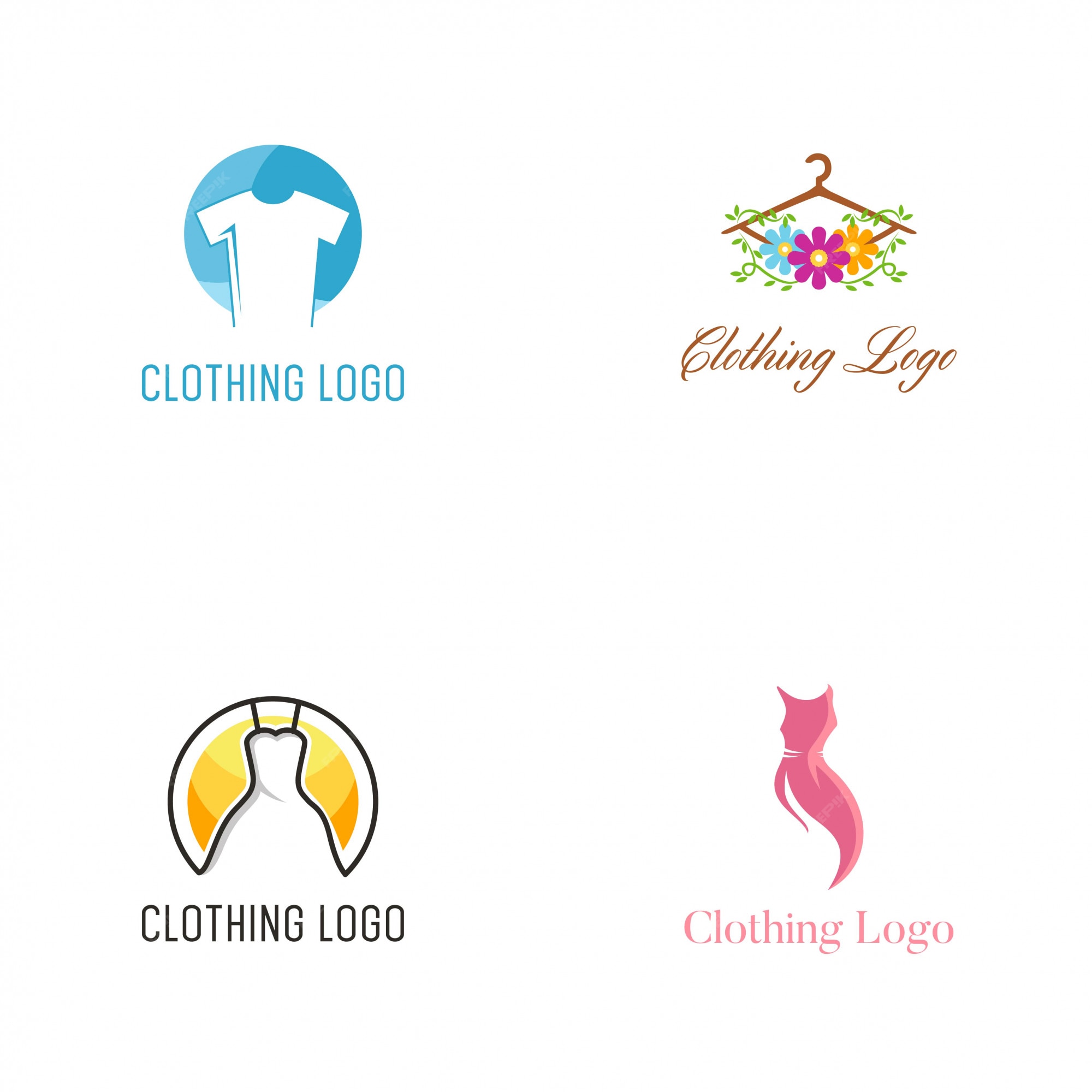 lint bezig onbekend Kleding logo vector ontwerpsjabloon | Premium Vector