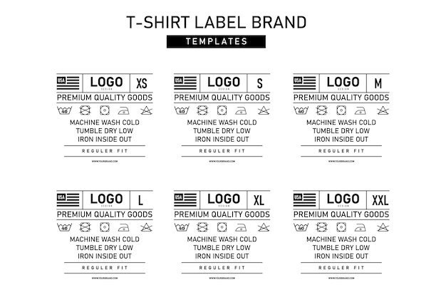 Kleding nek label tag concept geen grens vector ontwerp